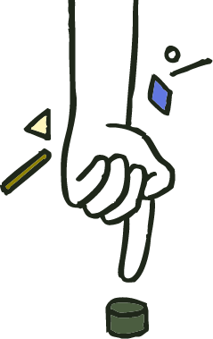 Ein Finger drückt einen Knopf